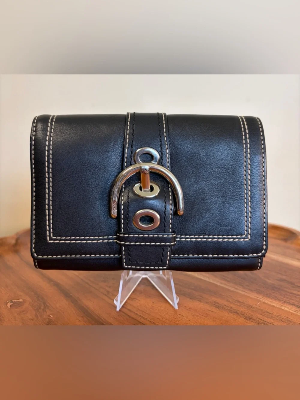 Coach Soho Buckle Bifold Wallet Black NWOT